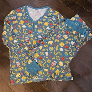 Little Sleepies Pasta Party Adult Pajama Set XL